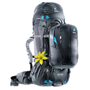 Mochila Quantum 60 + 10 SL Preta e Azul