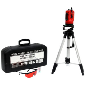 Nível a Laser 15 Metros Medidor Automático com Tripé