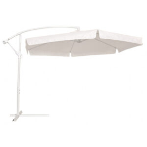 Ombrelone 2,5×2,7m Suspenso Regulável Branco