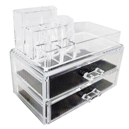 Organizador para Maquiagem acrílico 2 Gavetas – THOM20