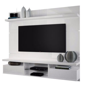 Painel Home Suspenso Livin 1.8 para TVs até 55 Pol, 2 Portas basculantes, Branco – 6152