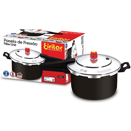 Panela de Pressão Teflon New Line 7,5 Litros Preta