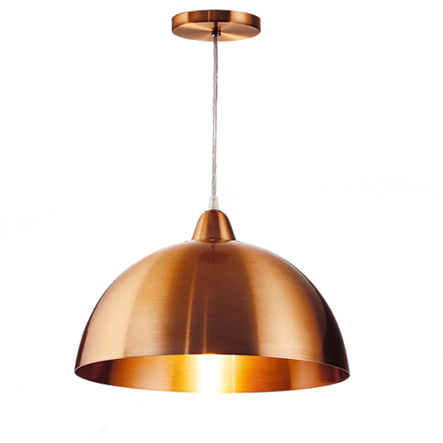 Pendente 1803 Cobre para 1 Lâmpada Soquete E27 24cm