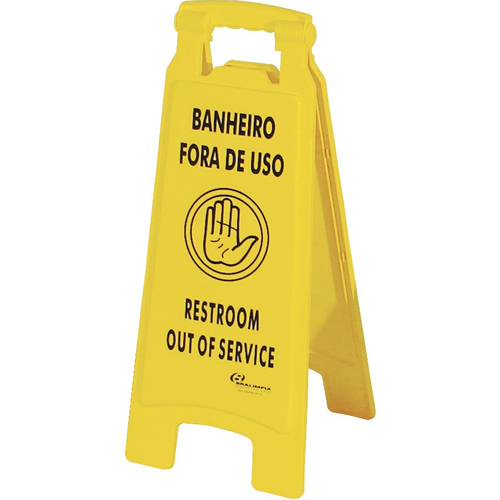 Placa de Sinalização ”Banheiro Fora de Uso” – PL2002
