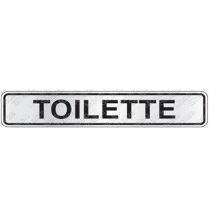 Placa sinalizadora Toilette 5 x 25 cm