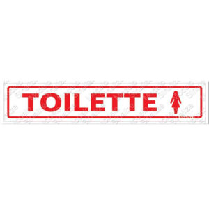 Placa sinalizadora Toilette Feminino 5 x 25cm