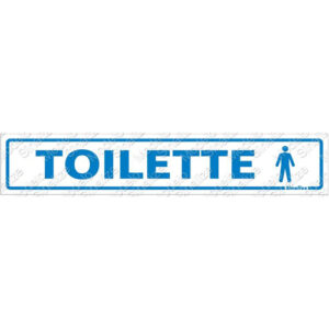 Placa sinalizadora Toilette Masculino 5 x 25cm