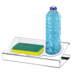 Porta Detergente Inox com Escorredor de Água – MAK-INOX