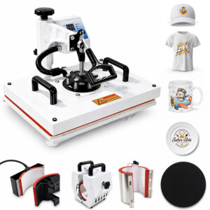 Prensa Térmica Sublimação 6 em 1 38x29cm Plana Camiseta Canecas Boné Prato