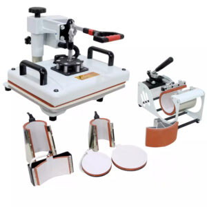 Prensa Térmica Sublimação 8 em 1 29×38 cm Plana Camiseta Caneca Boné Prato