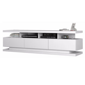Rack Vivare Branco Acetinado com 3 Gavetas