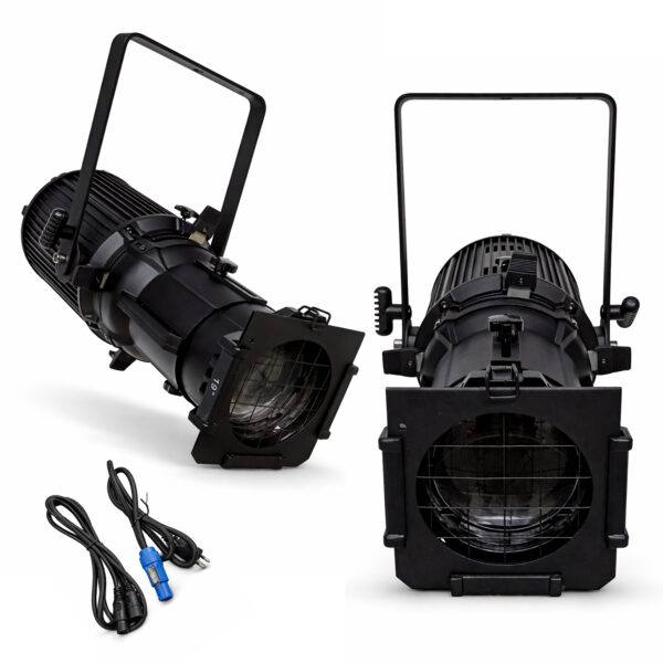 Refletor Elipsodial Profissional 200W COB 19° DMX Bivolt Branco Quente/Frio