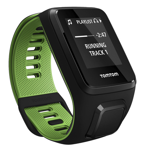 Relógio Runner 3 GPS Cardio Music preto/verde Large