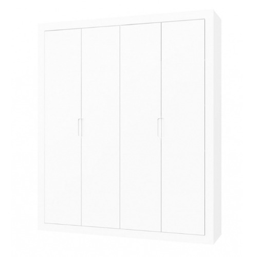 Roupeiro 4 Portas Tutto New Branco Acetinado