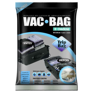 Saco a Vácuo Protetor e Organizador para Roupas Trip Bag 60 x 40