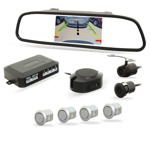 Sensor de Estacionamento com Retrovisor, LCD e Câmera de Ré – H-Tech