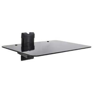 Suporte de Parede para DVD, Receiver ou Acessório Ajustável em Vidro