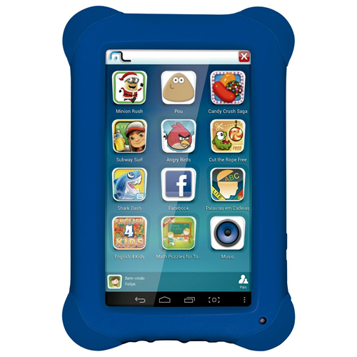Tablet Multilaser Kid Pad Azul Quad Core Dual Câmera Wi-Fi Tela Capacitiva 7′ Memória 8GB