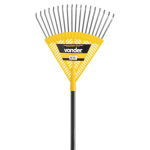 Vassoura Para Jardim Plástica 18 Dentes Metálicos Fixo